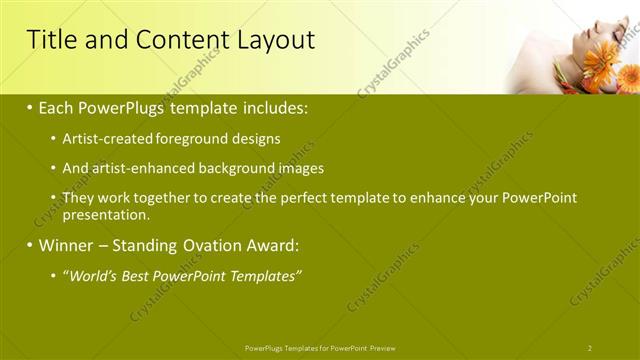 Title and Content presentation slide layout