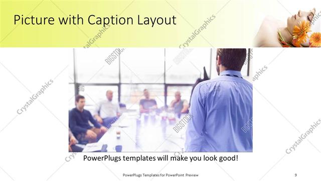Picture with Caption presentation slide layout
