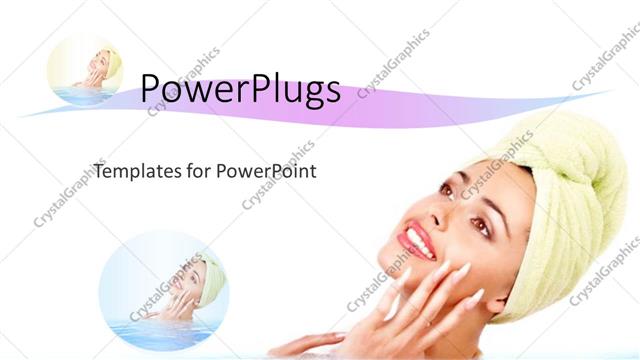  Presentation with spa - A lady in the water with white background