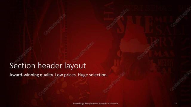 Section Header presentation slide layout