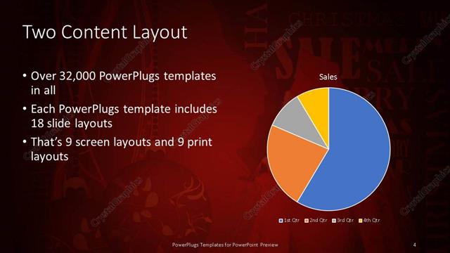 Two Content presentation slide layout
