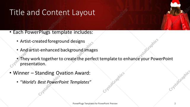 Title and Content presentation slide layout