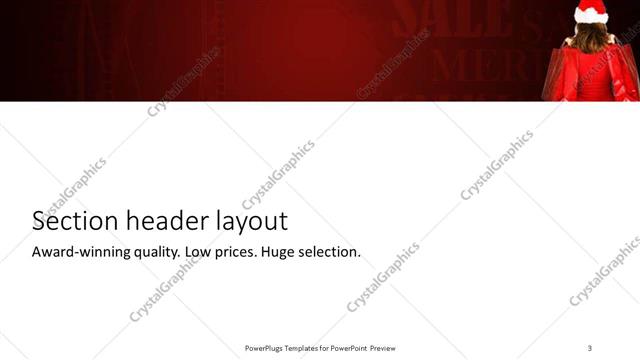 Section Header presentation slide layout