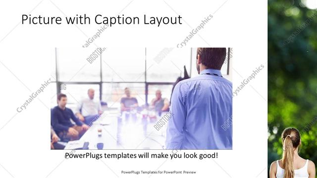 Picture with Caption presentation slide layout