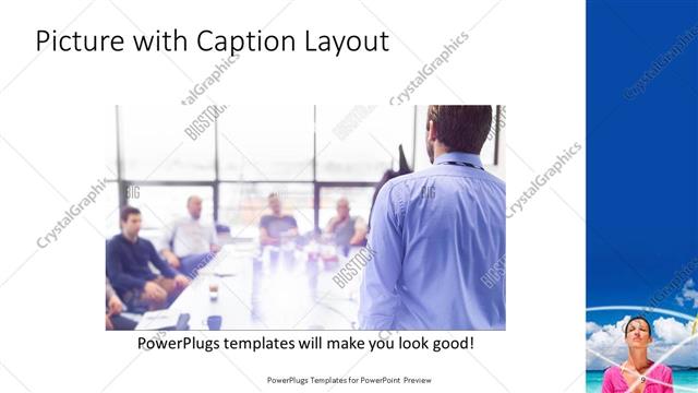 Picture with Caption presentation slide layout