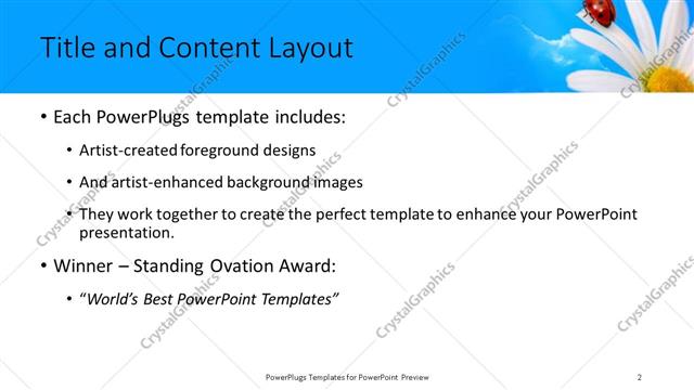 Title and Content presentation slide layout