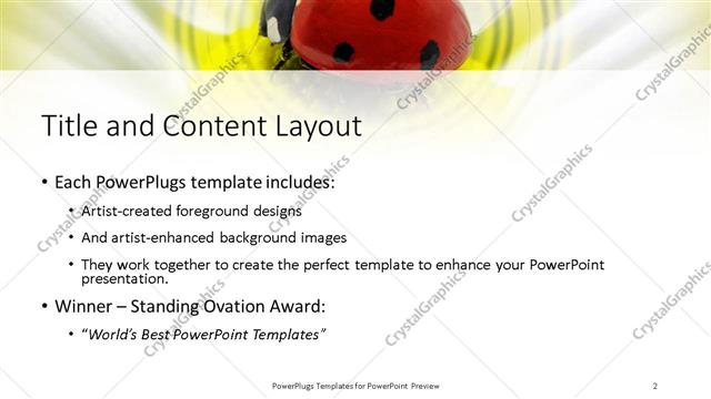 Title and Content presentation slide layout