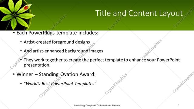 Title and Content presentation slide layout