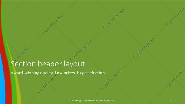 Section Header presentation slide layout