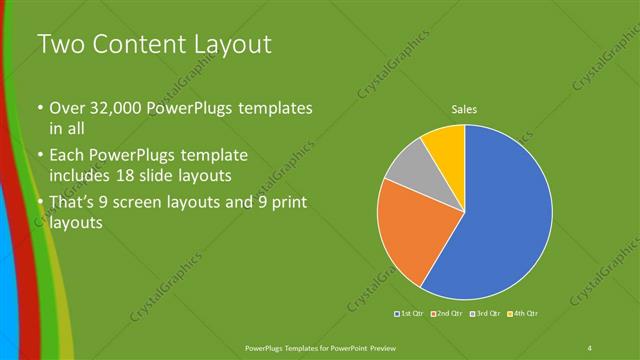 Two Content presentation slide layout