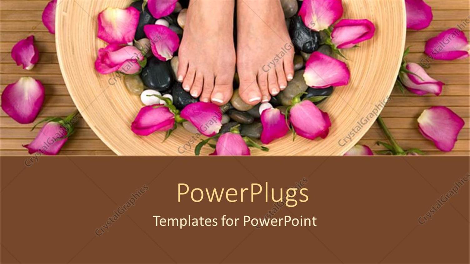 Featuring a Ladys Feet on a Number of Zen Stones