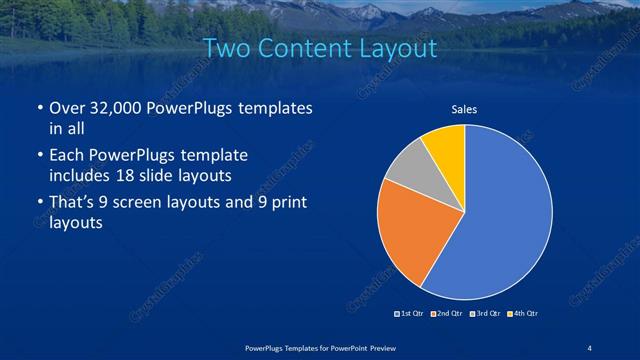 Two Content presentation slide layout