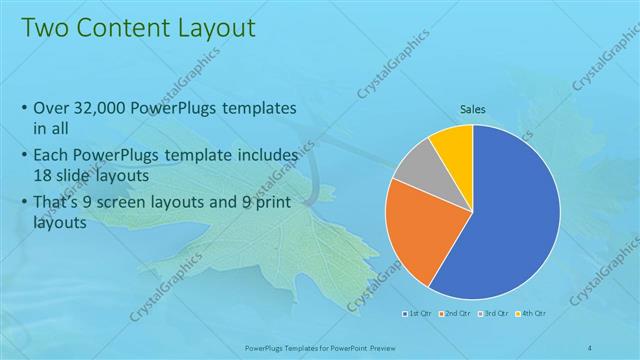Two Content presentation slide layout