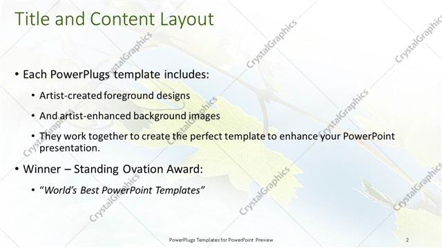 Title and Content presentation slide layout