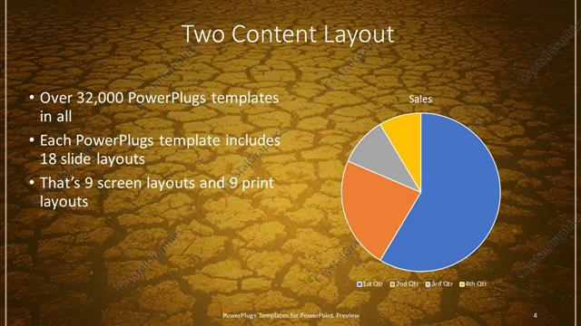 Two Content presentation slide layout