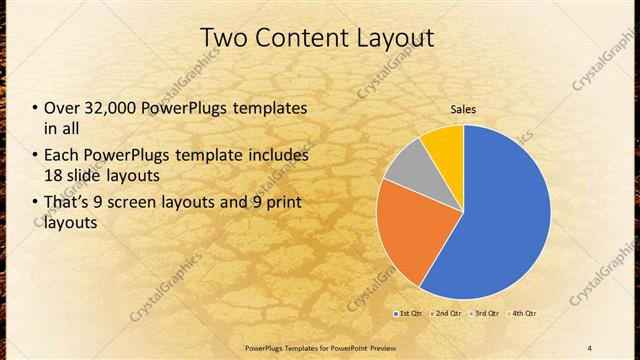 Two Content presentation slide layout