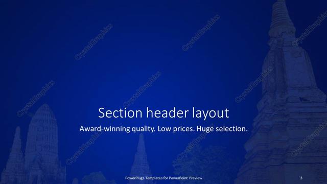 Section Header presentation slide layout