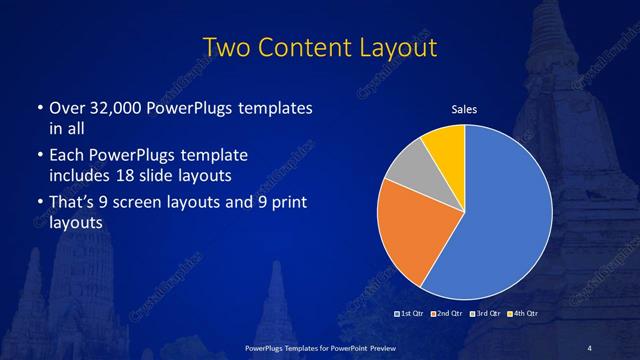 Two Content presentation slide layout