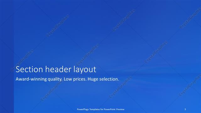 Section Header presentation slide layout
