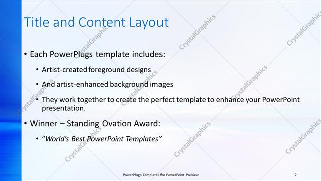 Title and Content presentation slide layout