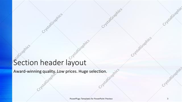 Section Header presentation slide layout