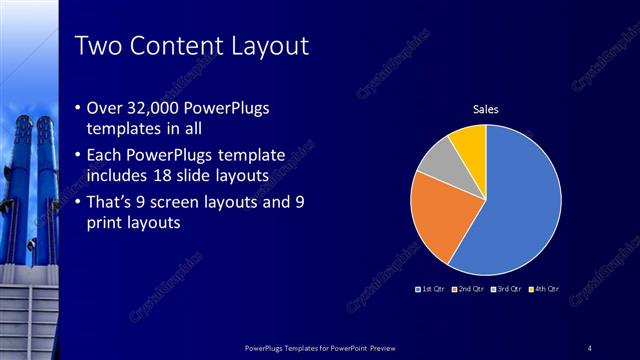 Two Content presentation slide layout