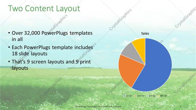 Two Content presentation slide layout