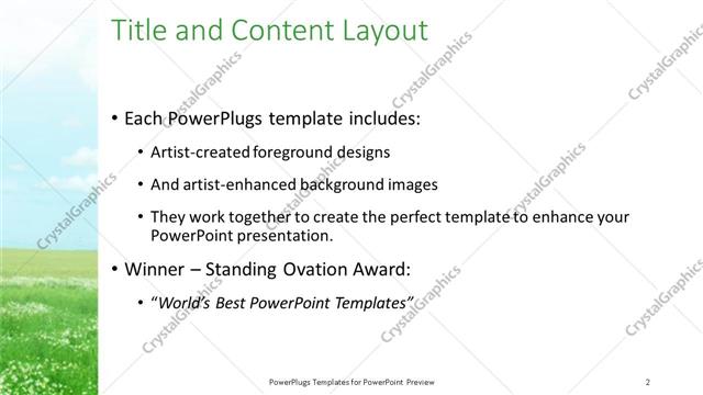 Title and Content presentation slide layout