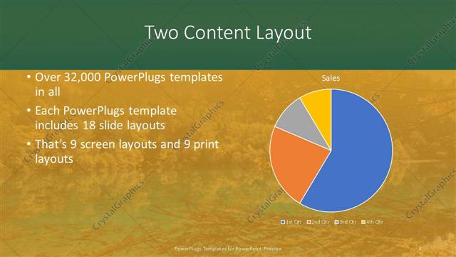 Two Content presentation slide layout
