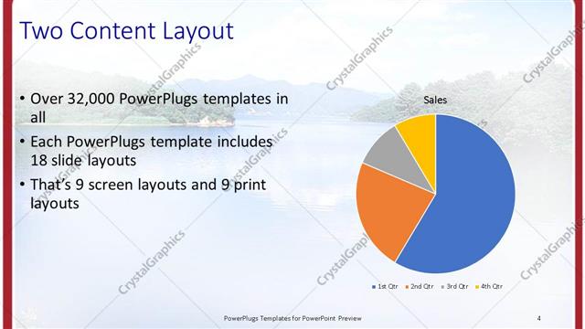 Two Content presentation slide layout