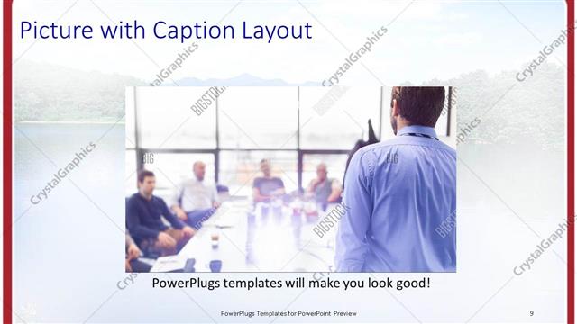 Picture with Caption presentation slide layout