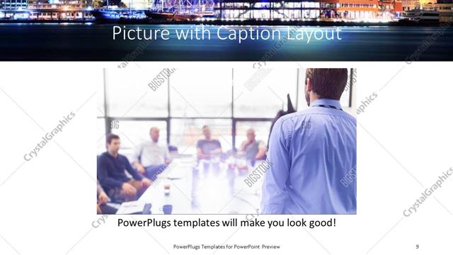 Picture with Caption presentation slide layout