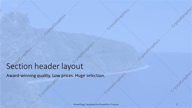 Section Header presentation slide layout