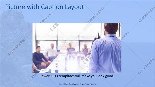 Picture with Caption presentation slide layout