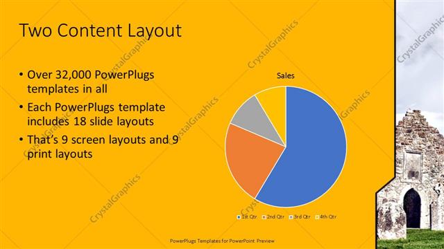 Two Content presentation slide layout