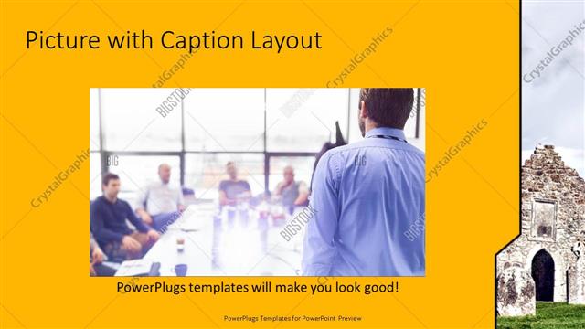 Picture with Caption presentation slide layout