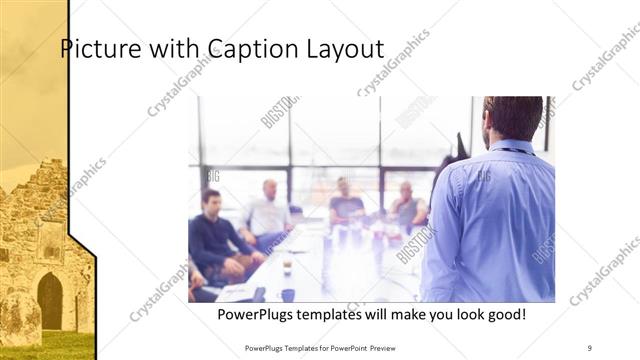 Picture with Caption presentation slide layout