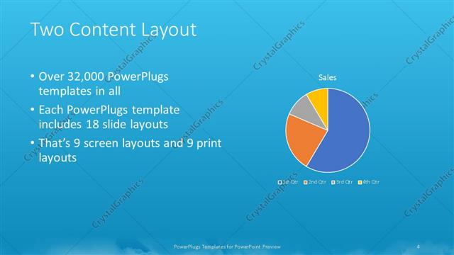 Two Content presentation slide layout