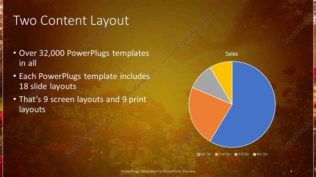 Two Content presentation slide layout