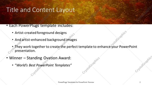 Title and Content presentation slide layout