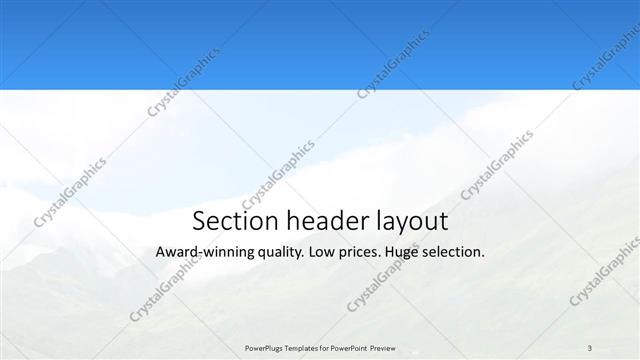 Section Header presentation slide layout