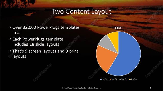 Two Content presentation slide layout