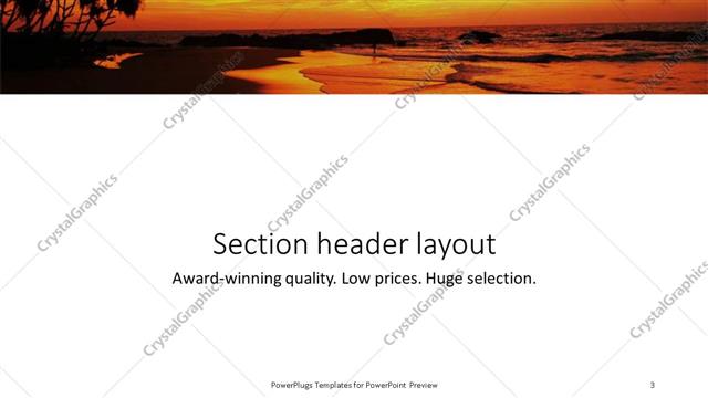 Section Header presentation slide layout