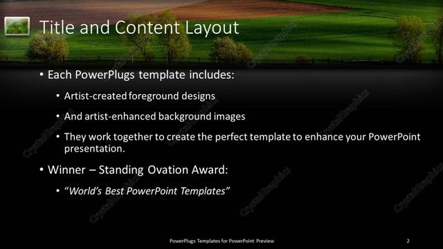 Title and Content presentation slide layout