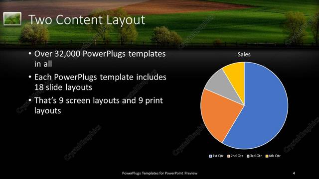 Two Content presentation slide layout