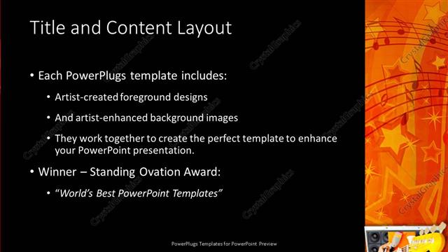 Title and Content presentation slide layout