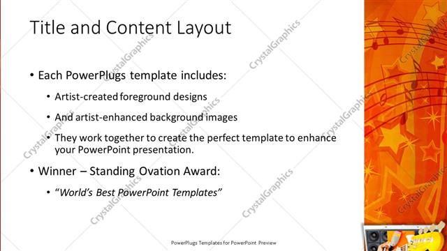 Title and Content presentation slide layout