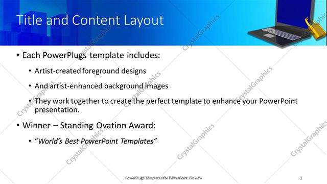 Title and Content presentation slide layout