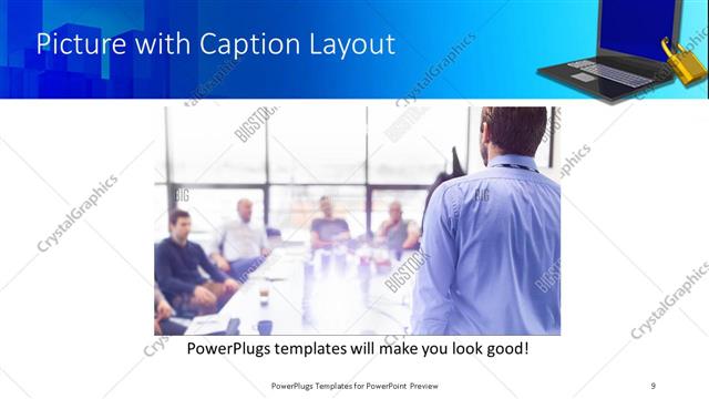 Picture with Caption presentation slide layout