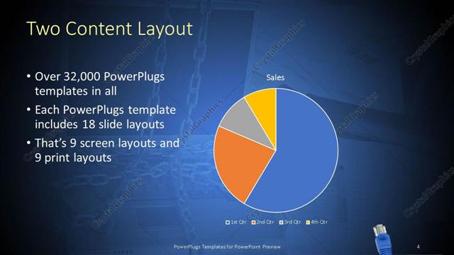 Two Content presentation slide layout
